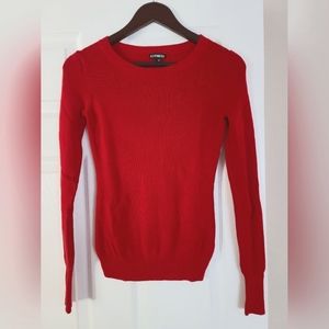 [EUC] Express Red Long Sleeves Sweater Crew Neck - XS